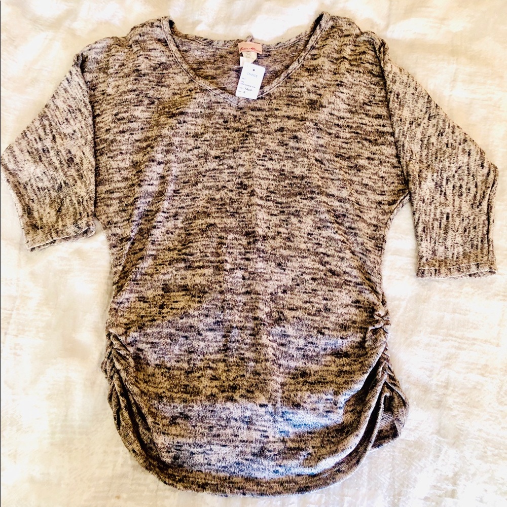 Fashion Magazine long sleeve top color taup size S